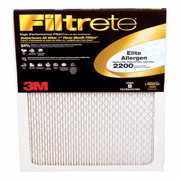 3M Filtrete 16 in. W X 25 in. H X 1 in. D Polypropylene 13 MERV Pleated Allergen Air Filter 1 pk EA01DC-6 - main
